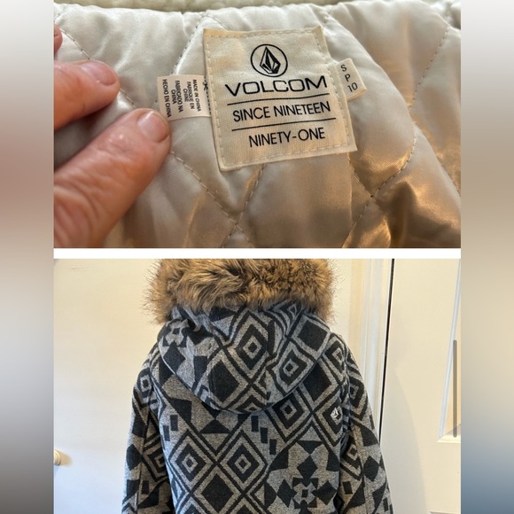 Winter clearance
Volcom Showdown Jacket Coat wool blend small tribal fur collar - Picture 4 of 5